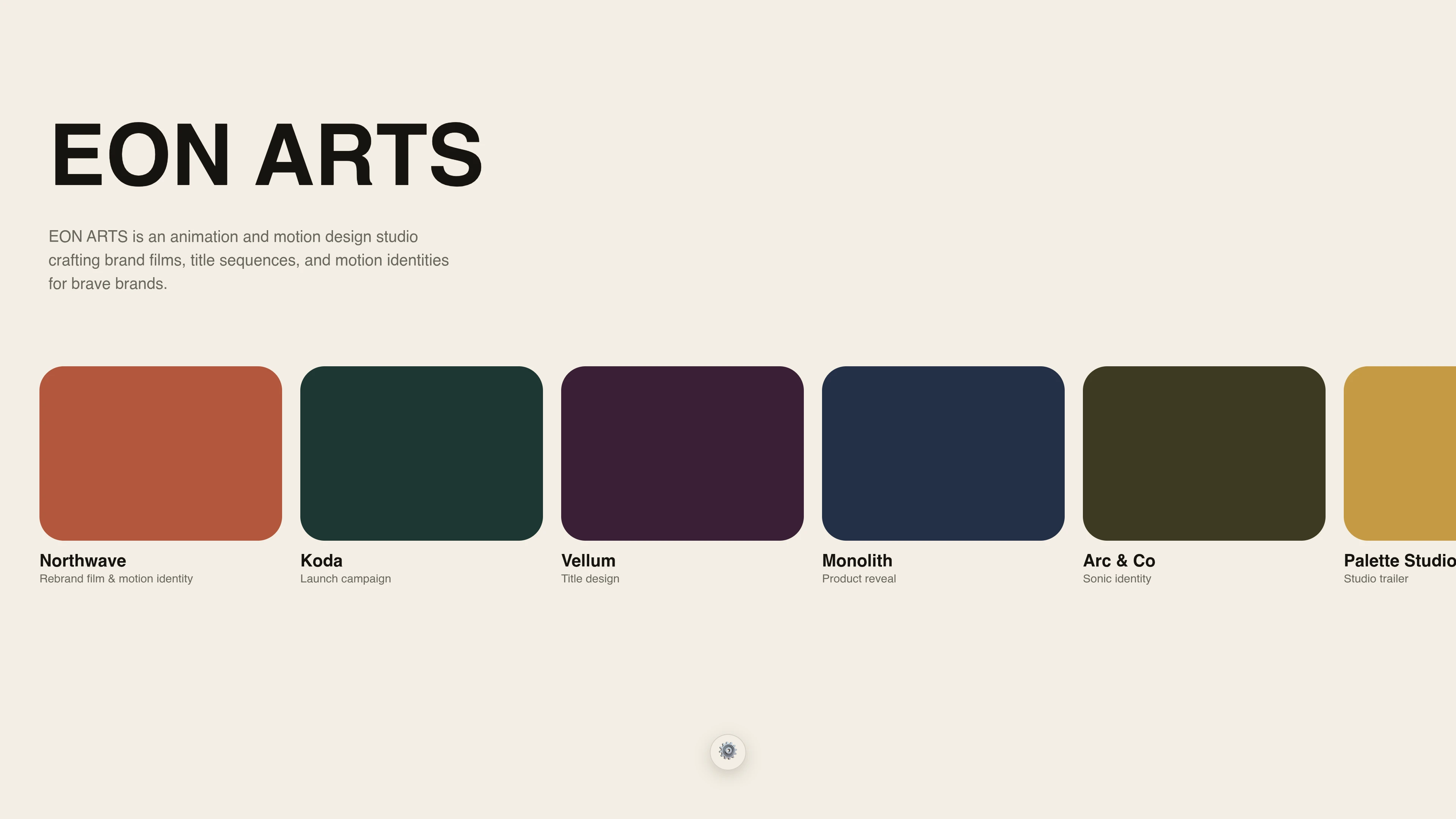 Eon Arts Studio website preview