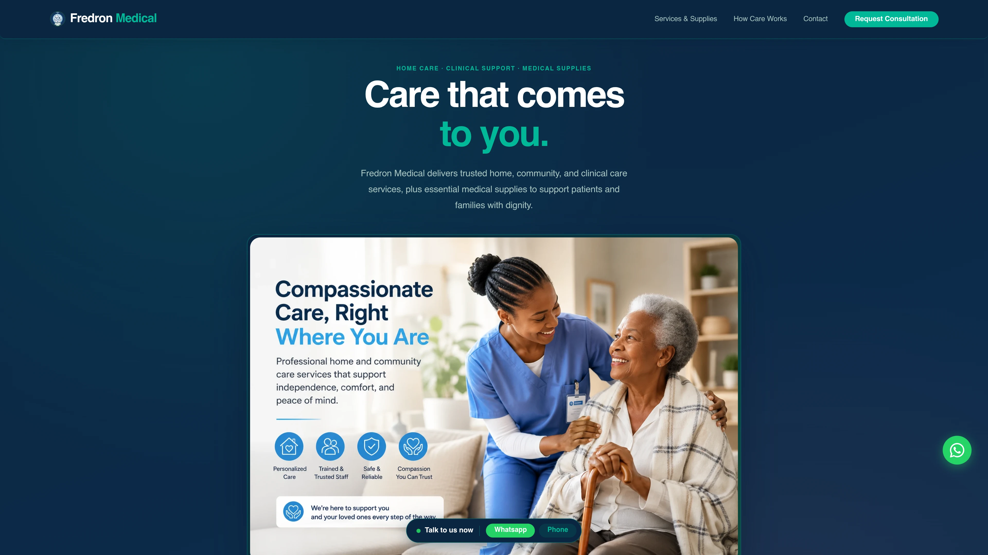 Fredron Medical website preview